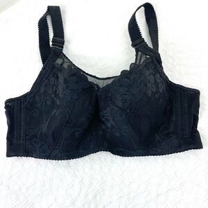 BUY 1 GET 1 FREE 38c lace black wide back smoothing comfortable bra full coverag